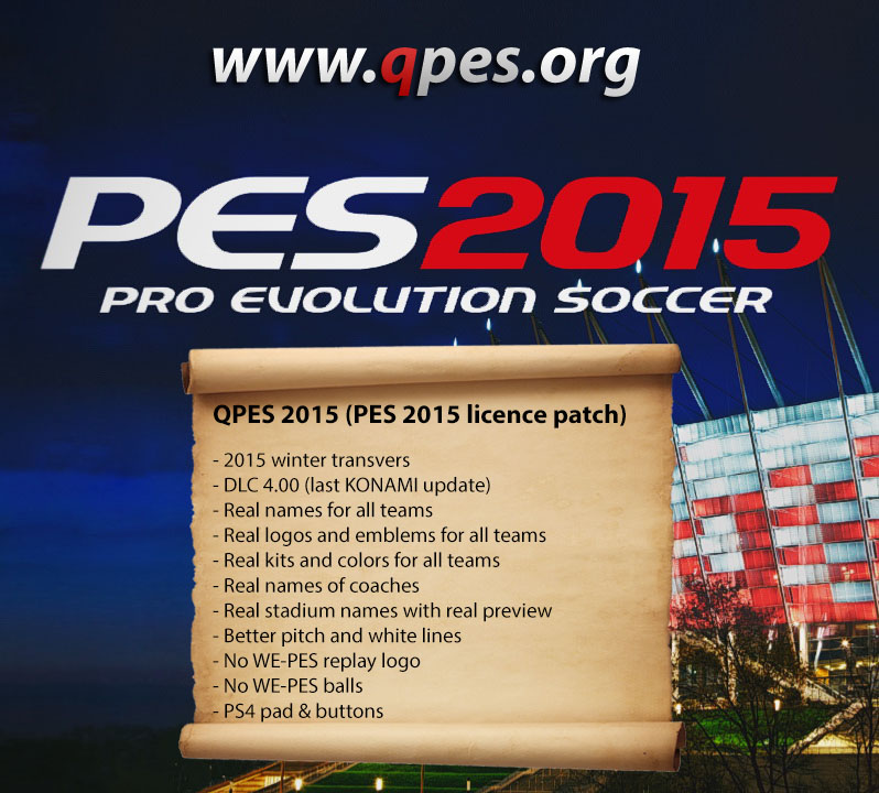 QPES 2015 (PES 2015 licence patch)
